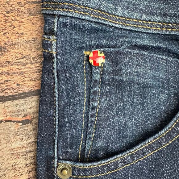 Hudson Beth Baby Boot Jeans Women’s Sz 30 x 34 Medium Wash Bootcut Flap Pockets - Picture 7 of 12